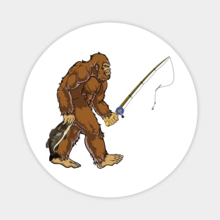 Bigfoot fishing Fish Hunting Fishing Rod Magnet